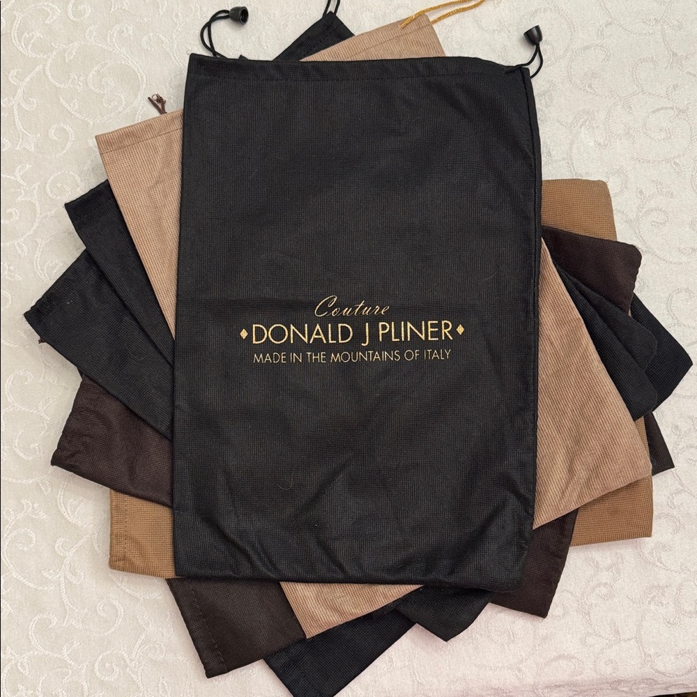 Donald J. Pliner 8 Shoe or Purse Dust Bags. Eight- Various Colors 14 1/2” X 10”